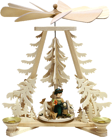 Pyramide de Noel pour enfants, moulin a chaleur