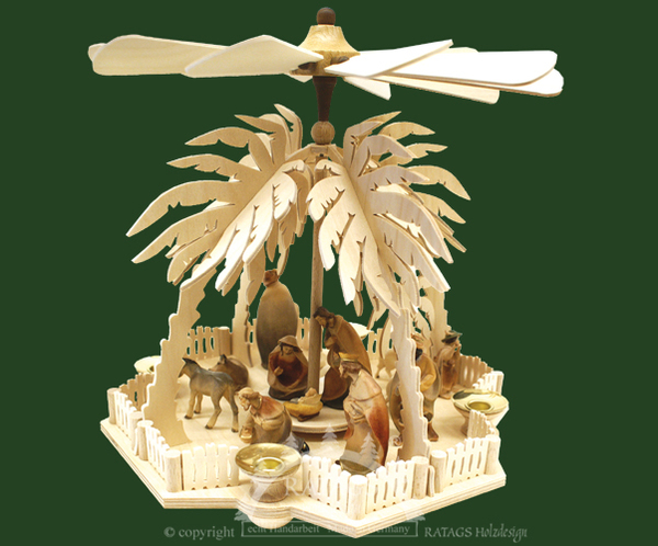 Creche de Noel en bois et rois mages