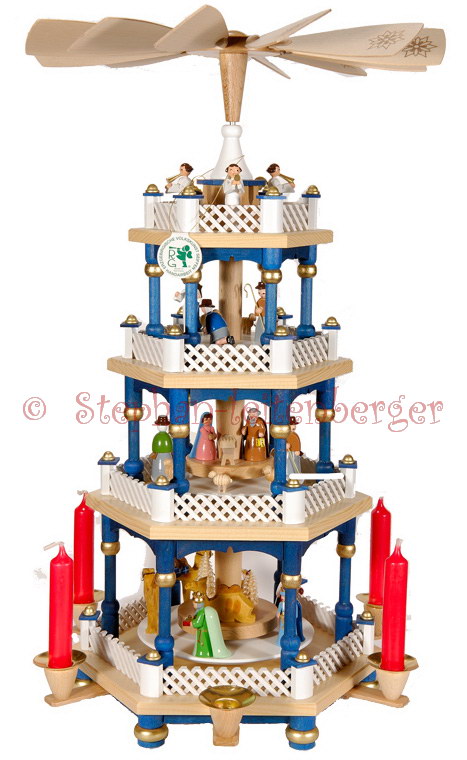 Creche de Noel en bois, couleur