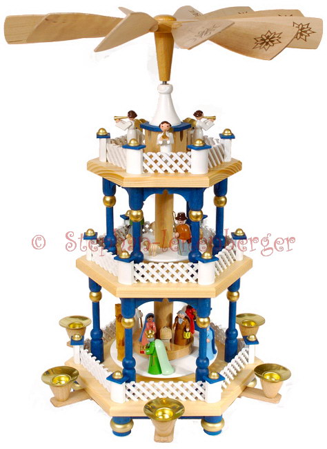 Creche de Noel, moulin a bougie