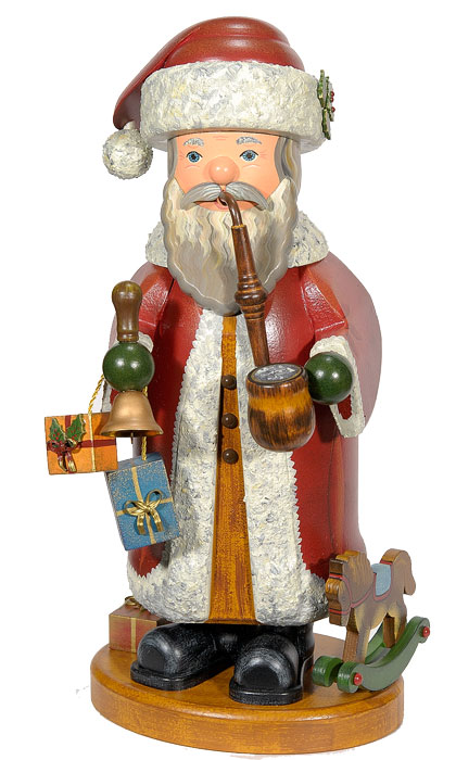 Pere Noel qui fume la pipe, allemagne