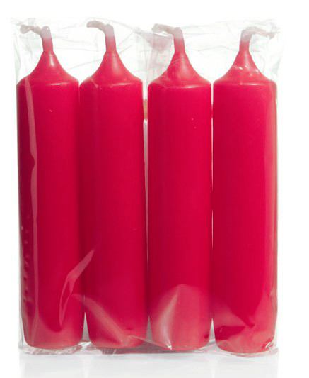 4 bougies de l'Avent rouge foncé