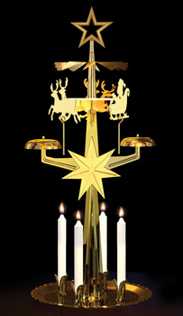 Carillon des anges dore, Carillon de noel en laiton