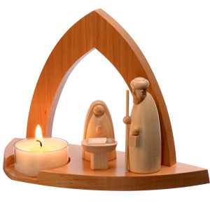 crèche en bois moderne