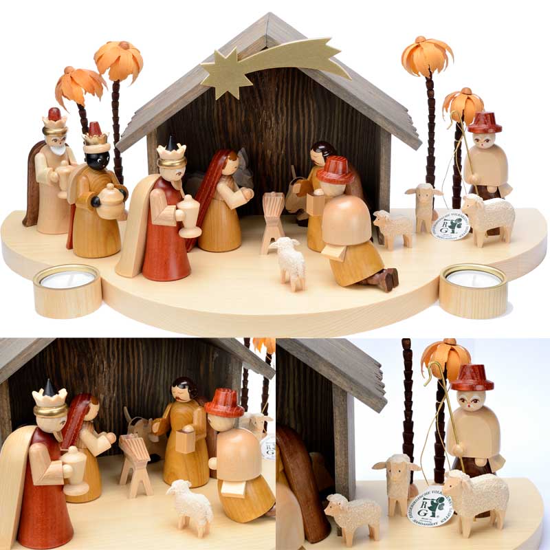 Grande crèche de Noel avec rois mages 